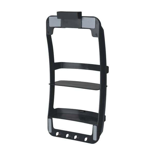 Fekete függő öntapadós műanyag fürdőszobai polc Universal – Wenko-image-3