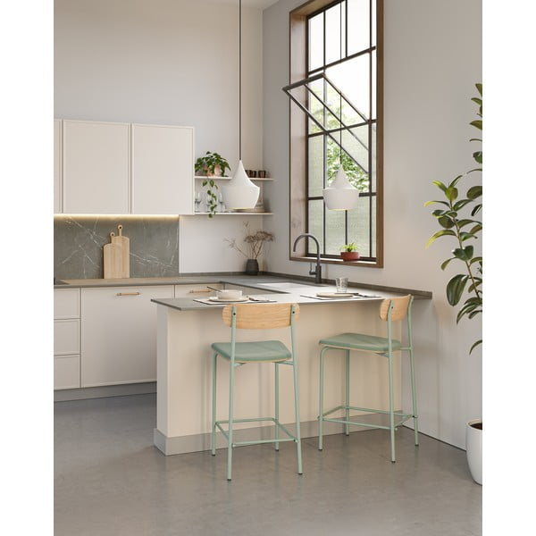 Kék-natúr színű bárszék szett 2 db-os (ülésmagasság 66 cm) Adriana – Marckeric-image-1