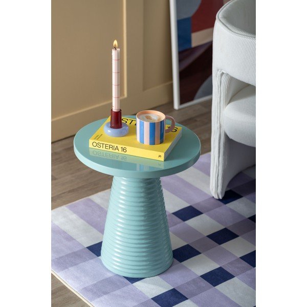 Fém kerek tárolóasztal ø 40 cm Catania Ribbed – Leitmotiv-image-1