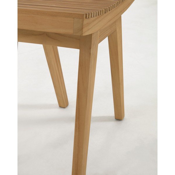 Natúr színű teakfa ülőke Vicentina – Kave Home-image-3