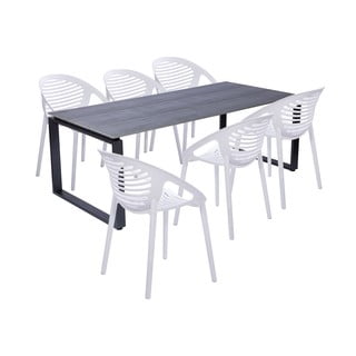 Capri kék 6 személyes kerti étkezőszett székekkel és Thor asztallal, 210 x 100 cm - Bonami Selection
