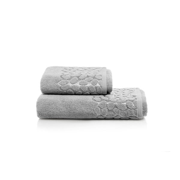 Ciampino szürke pamut törülköző és fürdőlepedő szett - Maison Carezza