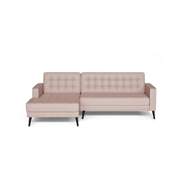 Boston világos rózsaszín kanapé, bal oldali kivitel - Prêt à Meubler Classics
