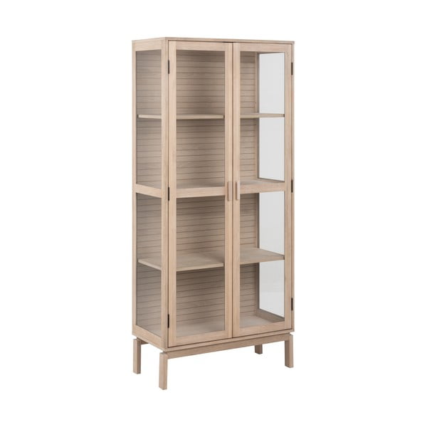 Natúr színű tálalószekrény tölgyfa dekorral 80x180 cm Linley – Actona-image-2