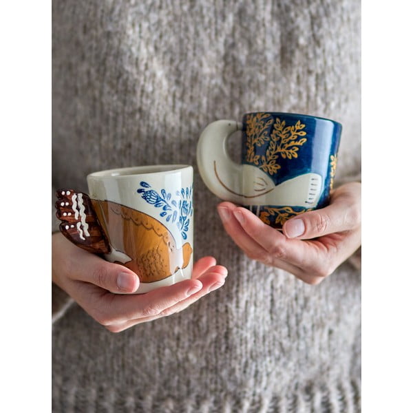 Kék agyagkerámia bögre 260 ml Hezha – Bloomingville-image-1