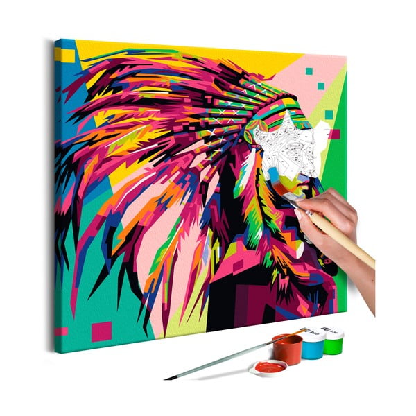 Plume DIY készlet, saját vászonkép festése, 40 x 40 cm - Artgeist
