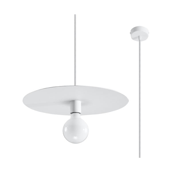 Fehér függőlámpa ø 40 cm Livago – Nice Lamps