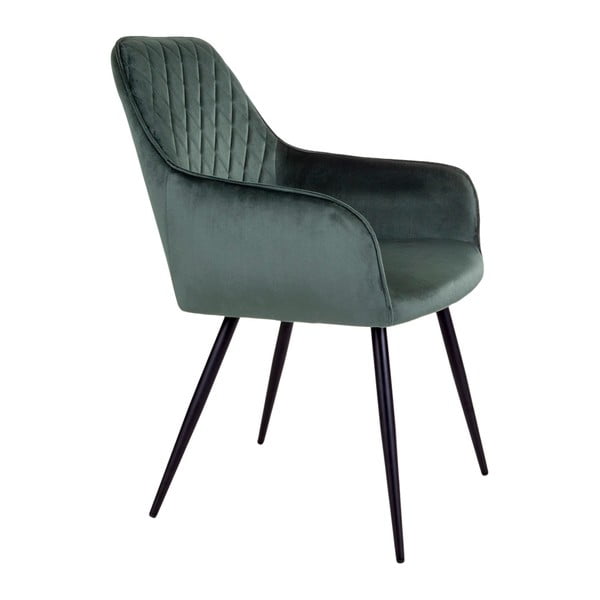 Sötétzöld kárpitozott étkezőfotel szett 2 db-os Harbo – House Nordic-image-3
