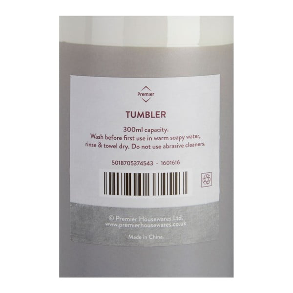 Vida fehér-szürke pohár, 300 ml - Premier Housewares-image-1