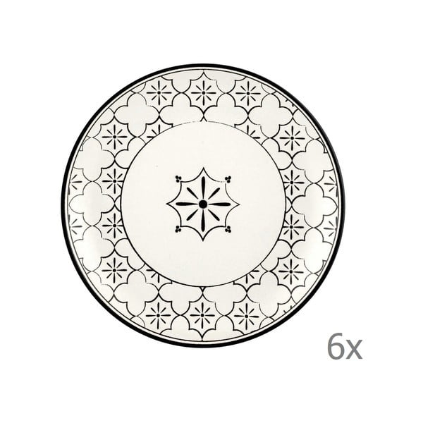 Maroc 6 db-os porcelán desszertes tányér szett, ⌀ 17 cm - Mia