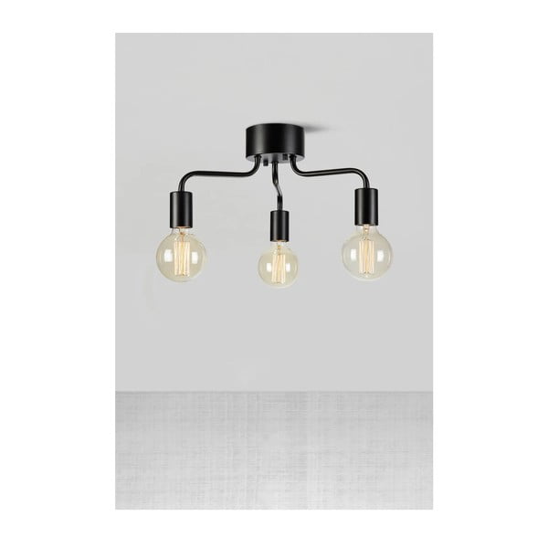 Fekete mennyezeti lámpa fém búrával 38x38 cm Avery – Markslöjd-image-1