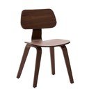 Sötétbarna étkezőszék diófa dekorral Gena – Kave Home