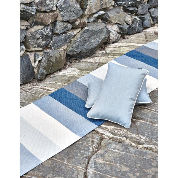 Kék-krémszínű kültéri-beltéri futószőnyeg 70x300 cm Molly Ocean Grey – Pappelina-image-2