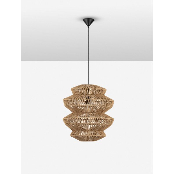 Natúr színű kötél függőlámpa ø 40 cm Nua – Nova Luce-image-4