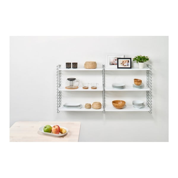 Libro háromszintes fehér polc, hossz 70 cm - Metaltex-image-2
