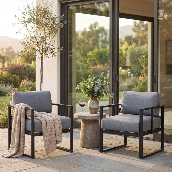 Bellissima grafitszürke kerti fotel - Bonami Selection-image-2