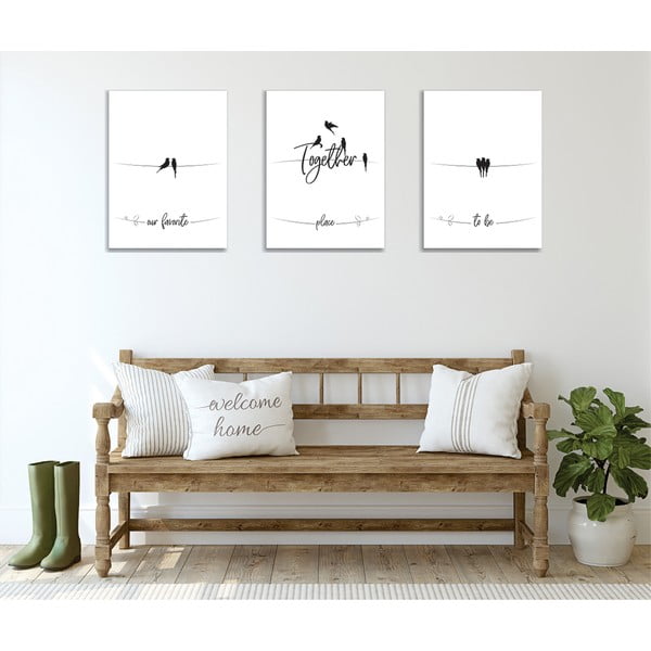 Kép szett 3 db-os 30x40 cm – Wallity-image-3