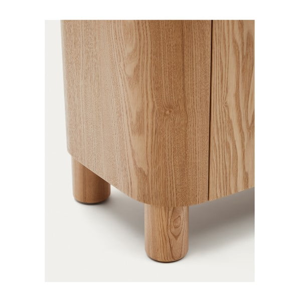 Natúr színű TV-állvány kőrisfa dekorral 200x52x40 cm Salaya – Kave Home-image-4