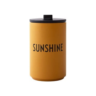 Sunshine mustársárga termobögre, 350 ml - Design Letters