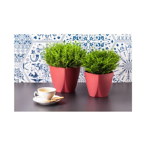 Camay piros kaspó, ø 16 cm - Plastia-image-1