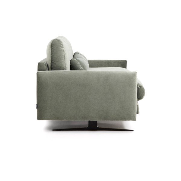 Zöld bársony kanapé 240 cm Veliro – Kave Home-image-3