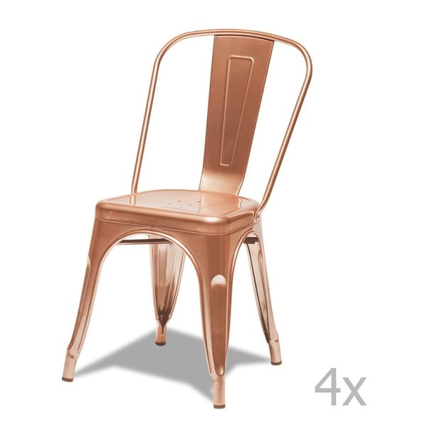 Korona rézszínű szék, 4 db - Furnhouse