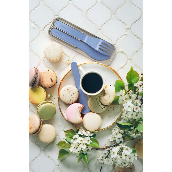 Pocket 3 részes kék utazó evőeszköz szett - Monbento-image-1