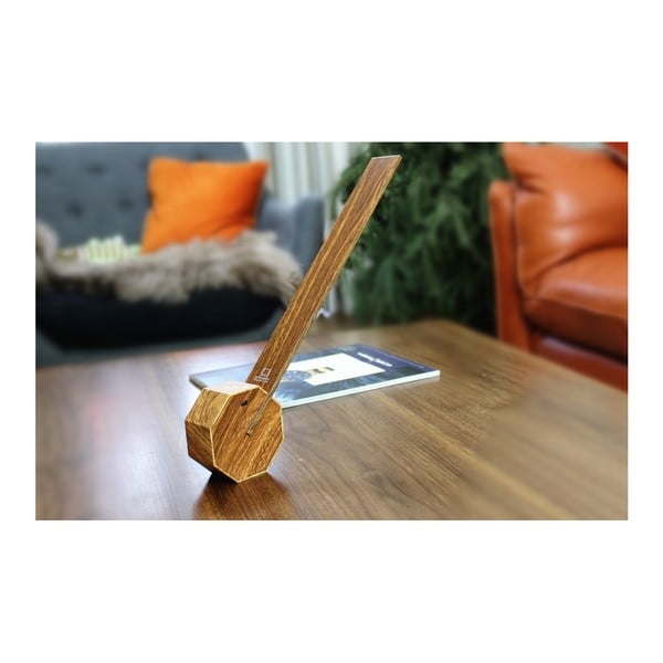 Barna LED asztali lámpa (magasság 38 cm) Octagon One – Gingko-image-1