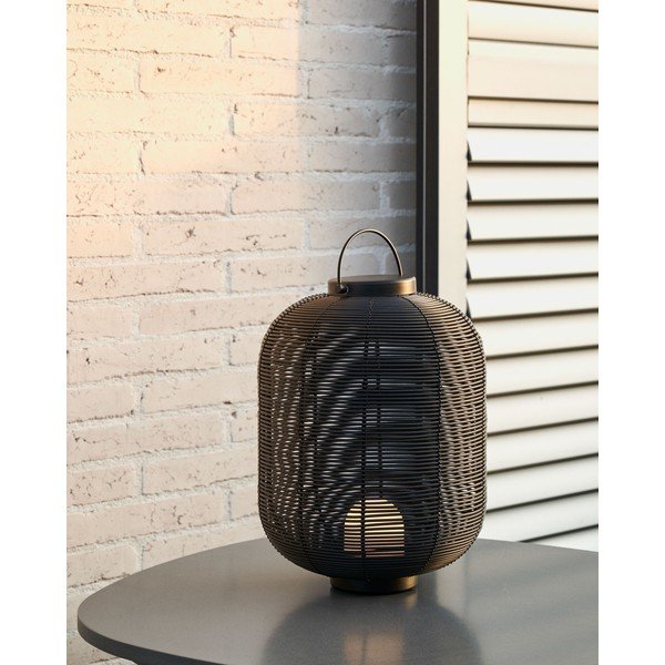 Fekete LED szabályozható asztali lámpa (magasság 37 cm) Saranella – Kave Home-image-1