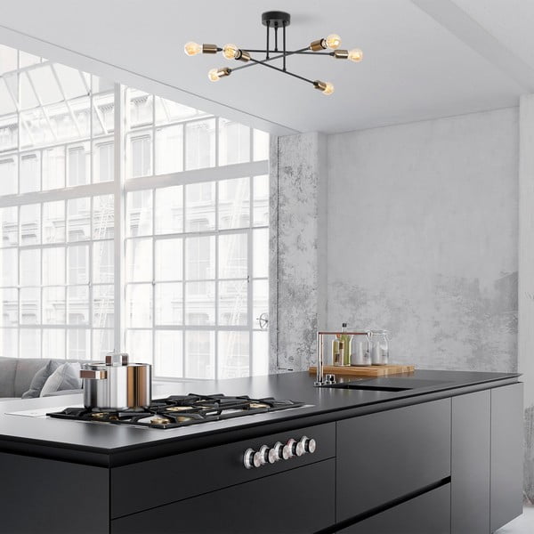 Fekete mennyezeti lámpa Fleur – Opviq lights-image-2