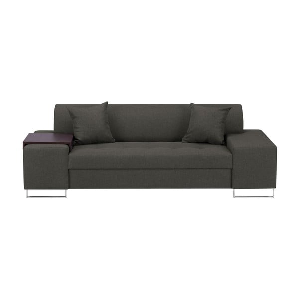 Orlando sötétszürke kanapé ezüstszínű lábakkal, 220 cm - Cosmopolitan Design