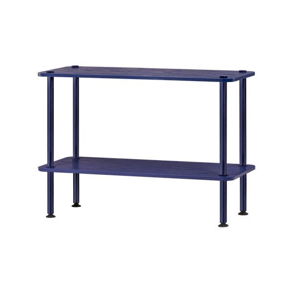 Kék polcos állvány tölgyfa dekorral 80x54,5x35 cm Teidi – noo.ma