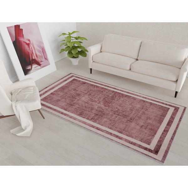 Piros mosható szőnyeg 180x120 cm - Vitaus-image-1