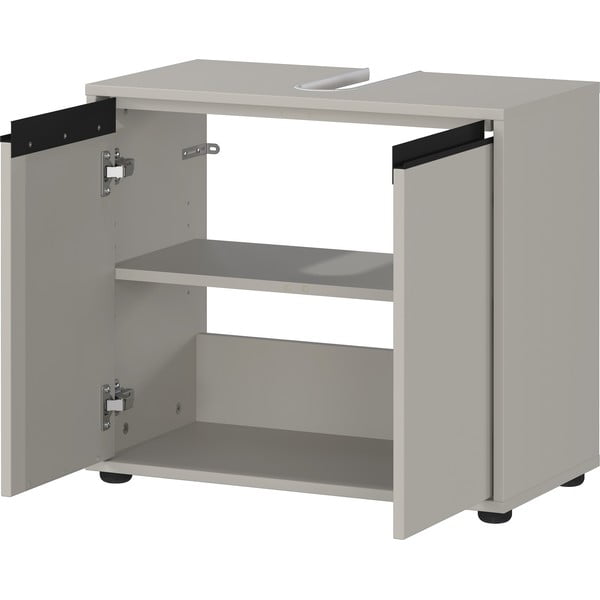 Szürke mosdó alatti szekrény 63x55 cm Lemont – Germania-image-3