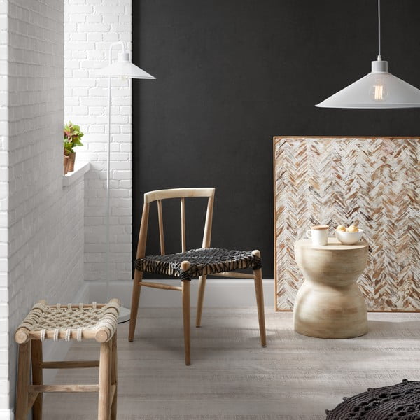 Eclipse teakfa ülőke pamutkötél ülőrésszel - Kave Home-image-1