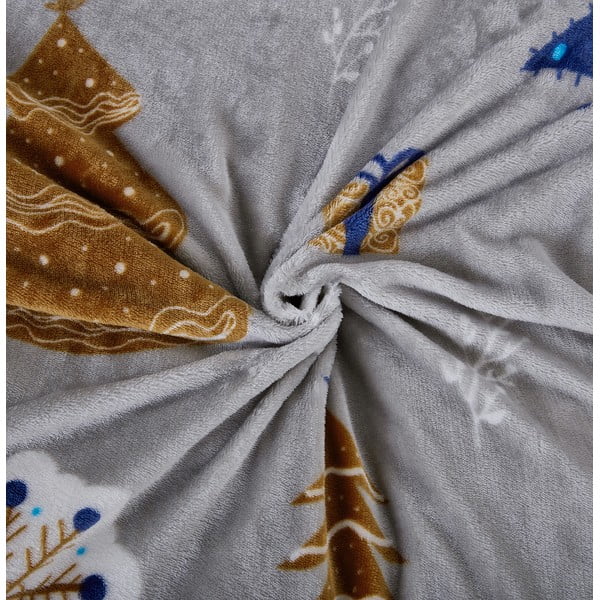 Szürke egyszemélyes mikroplüss ágyneműhuzat 140x200 cm Natale – My House-image-1