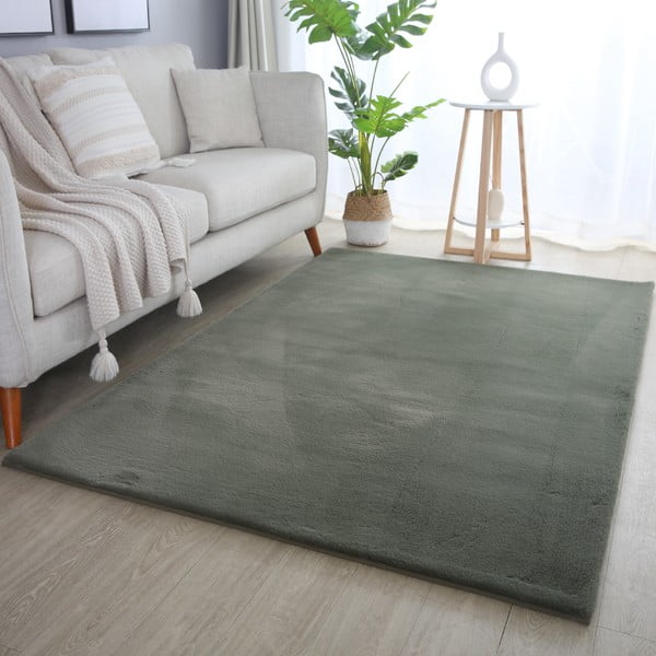 Zöld mosható szőnyeg 60x110 cm Pouffy – Ayyildiz Carpets-image-1