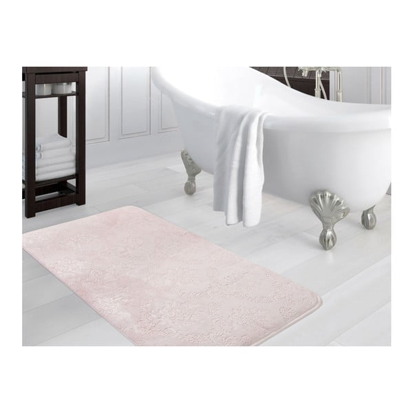 Smooth púderrózsaszín fürdőszobai szőnyeg, 100 x 150 cm - Madame Coco