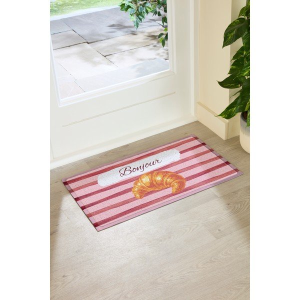 PVC lábtörlő 40x70 cm  Croissant Bonjour – Artsy Doormats-image-2