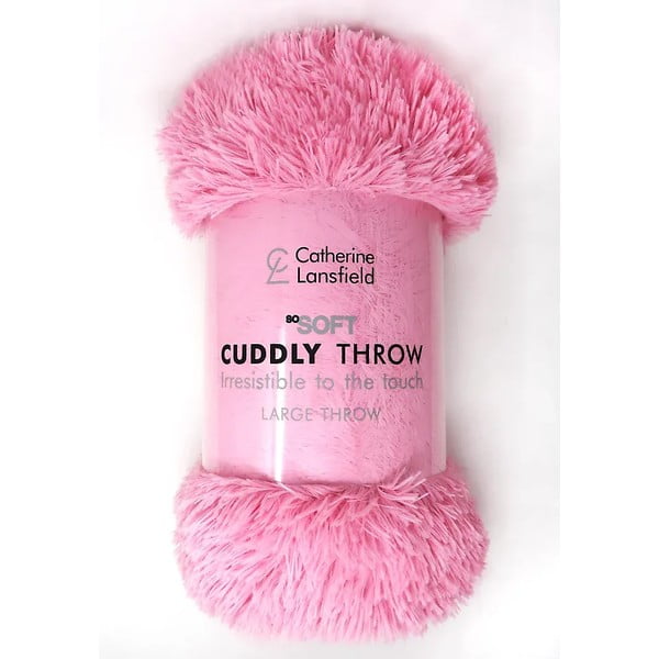 Rózsaszín mikroplüss takaró 150x200 cm Cuddly – Catherine Lansfield-image-2