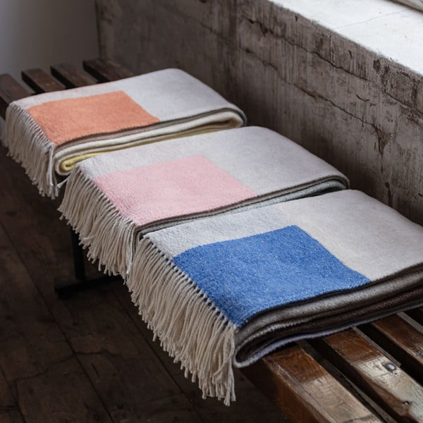 Levendula színű-bézs takaró 125x190 cm Brick – Mette Ditmer Denmark-image-4