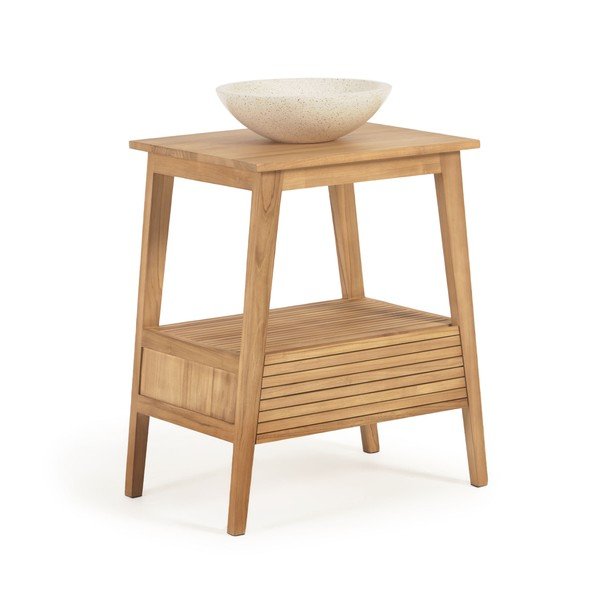 Sunday mosdókagyló alatti teakfa szekrény - Kave Home-image-4