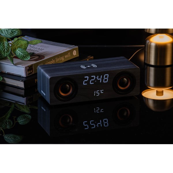 Digitális rádiós ébresztőóra vezeték nélküli töltővel Classic BT – Karlsson-image-4