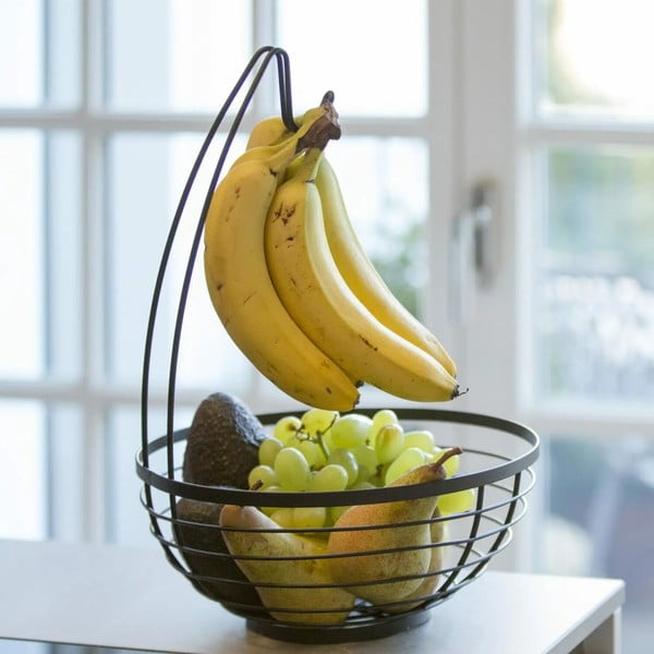 Austin fekete gyümölcskosár akasztóval, ø 27,31 cm - iDesign-image-1