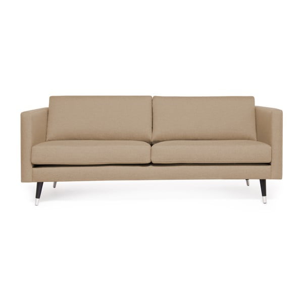Meyer bézs 3 személyes kanapé, ezüstszínű lábakkal - Vivonita