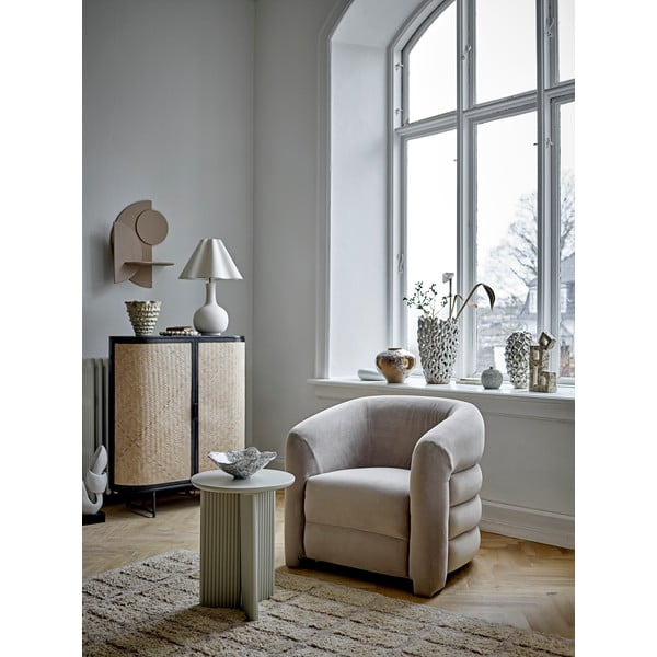 Krémszínű asztali lámpa textil búrával (magasság 60 cm) Heide – Bloomingville-image-4