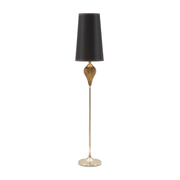 Fashion fekete állólámpa aranyszínű lámpatesttel - Mauro Ferretti