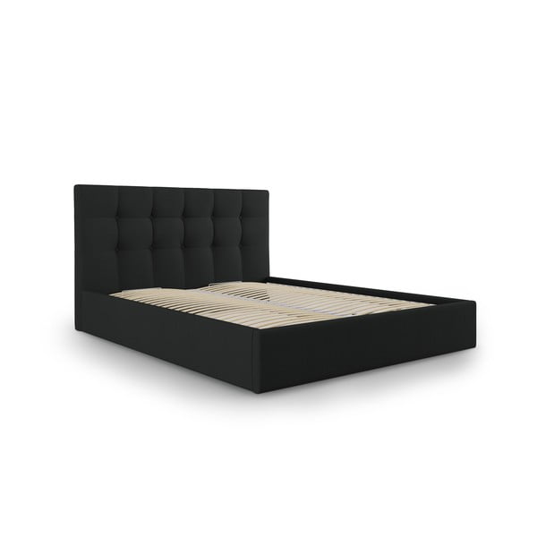 Nerin fekete kétszemélyes ágy, 140 x 200 cm - Mazzini Beds