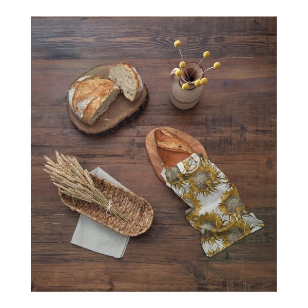 Bag Sunflower szövet és lenkeverék kenyértartó zsák, magasság 42 cm - Really Nice Things-image-1