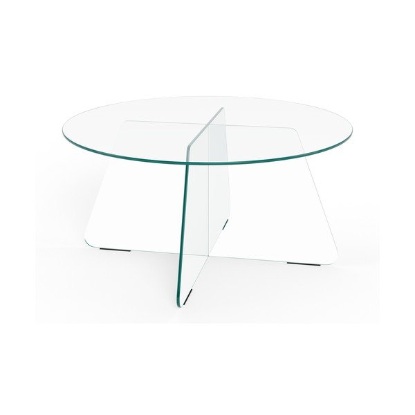 Üveg kerek dohányzóasztal ø 80 cm Samos – Actona